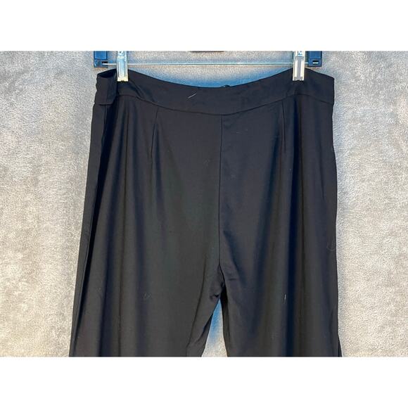 Eileen Fisher Pants Medium Petite Mid Rise Black Career Wear Quiet Luxury - Picture 4 of 5